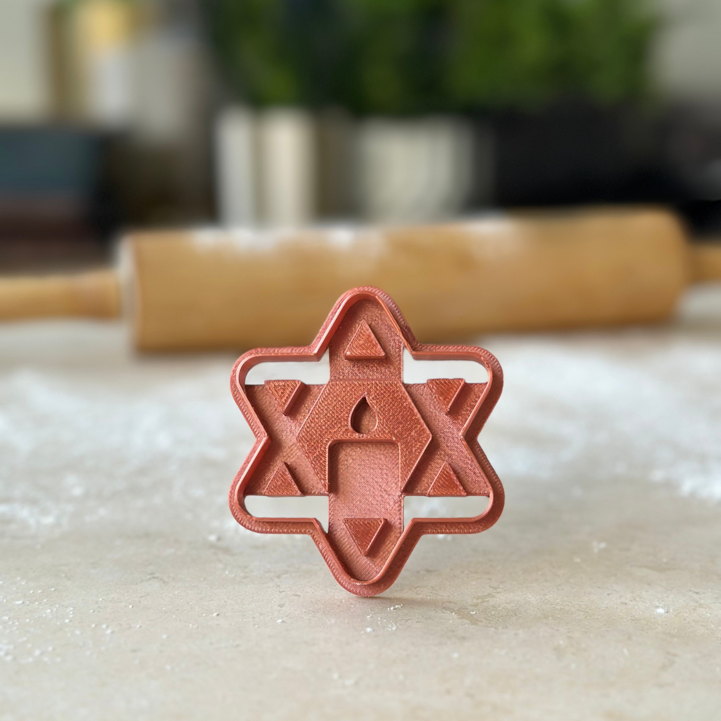 Shabbat - Magen David avec Bougie de Shabbat