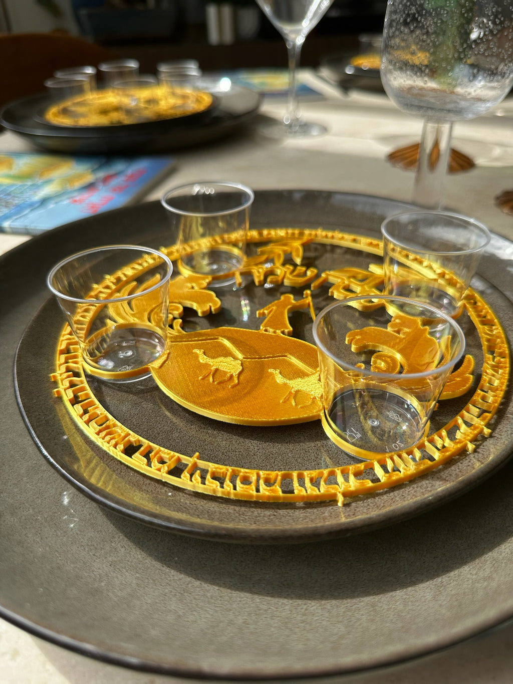 Pessah - Plateau de Seder Individuel personnalisable