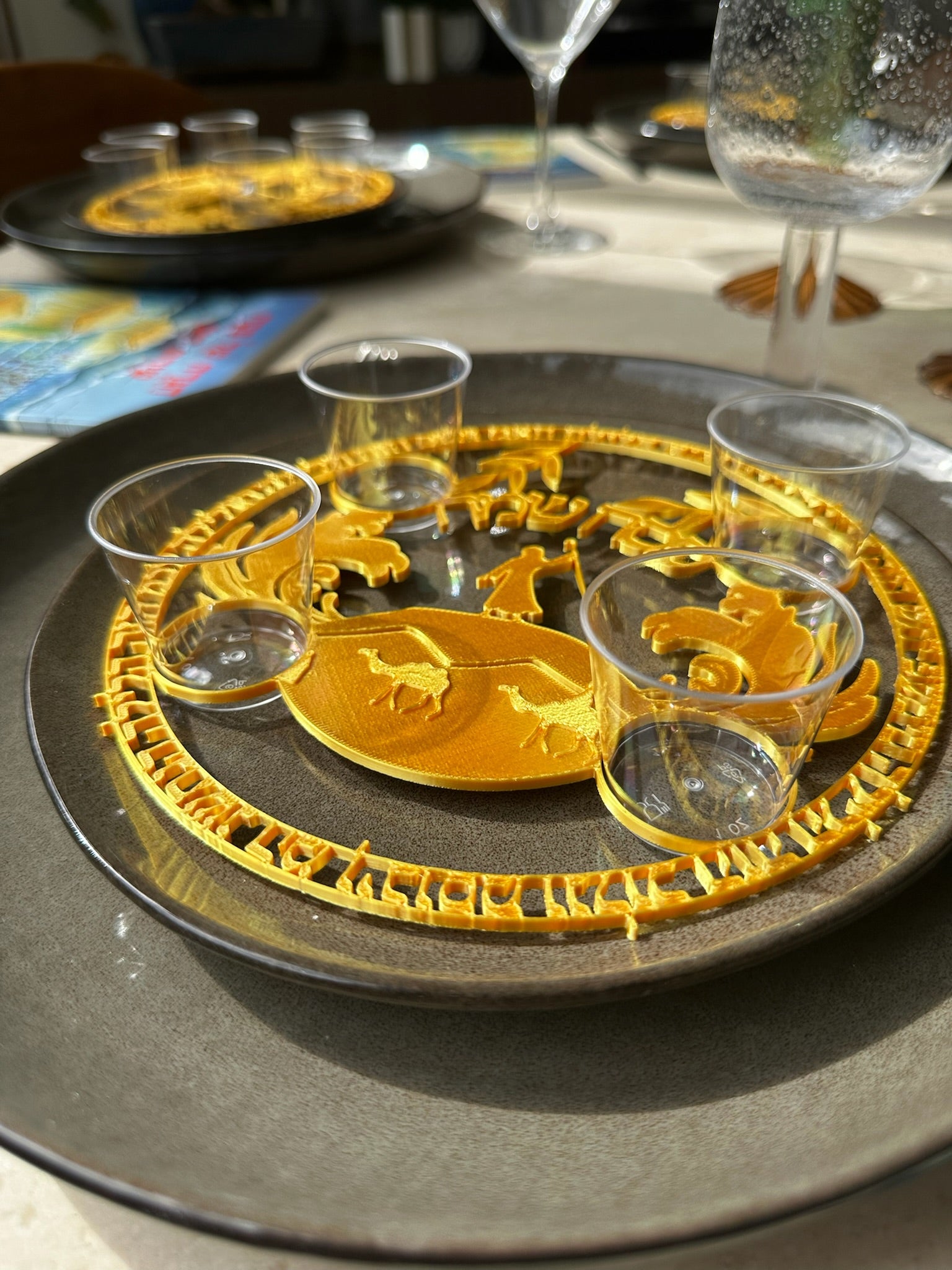 Pessah - Plateau de Seder Individuel personnalisable