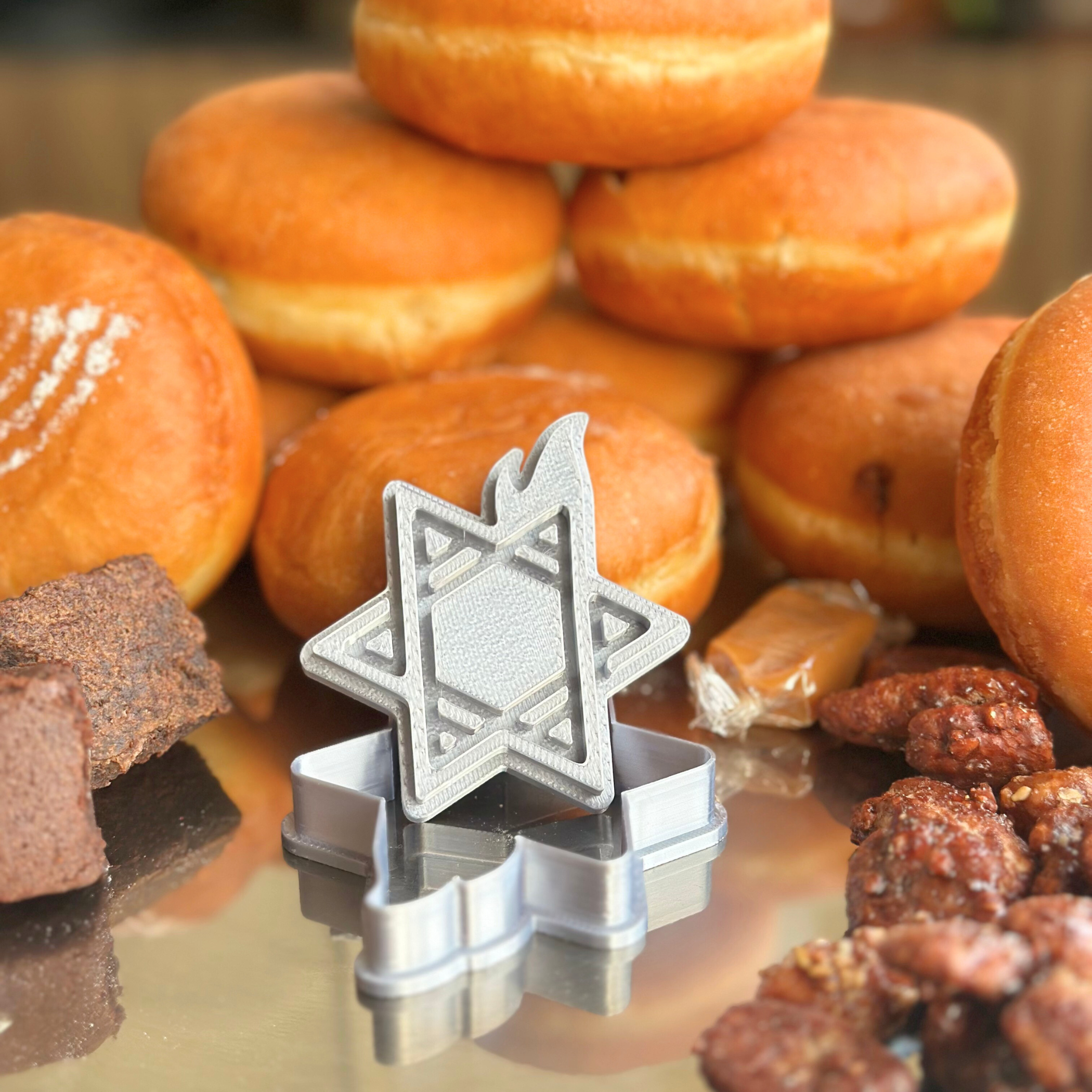 Hanouka - Magen David flamme