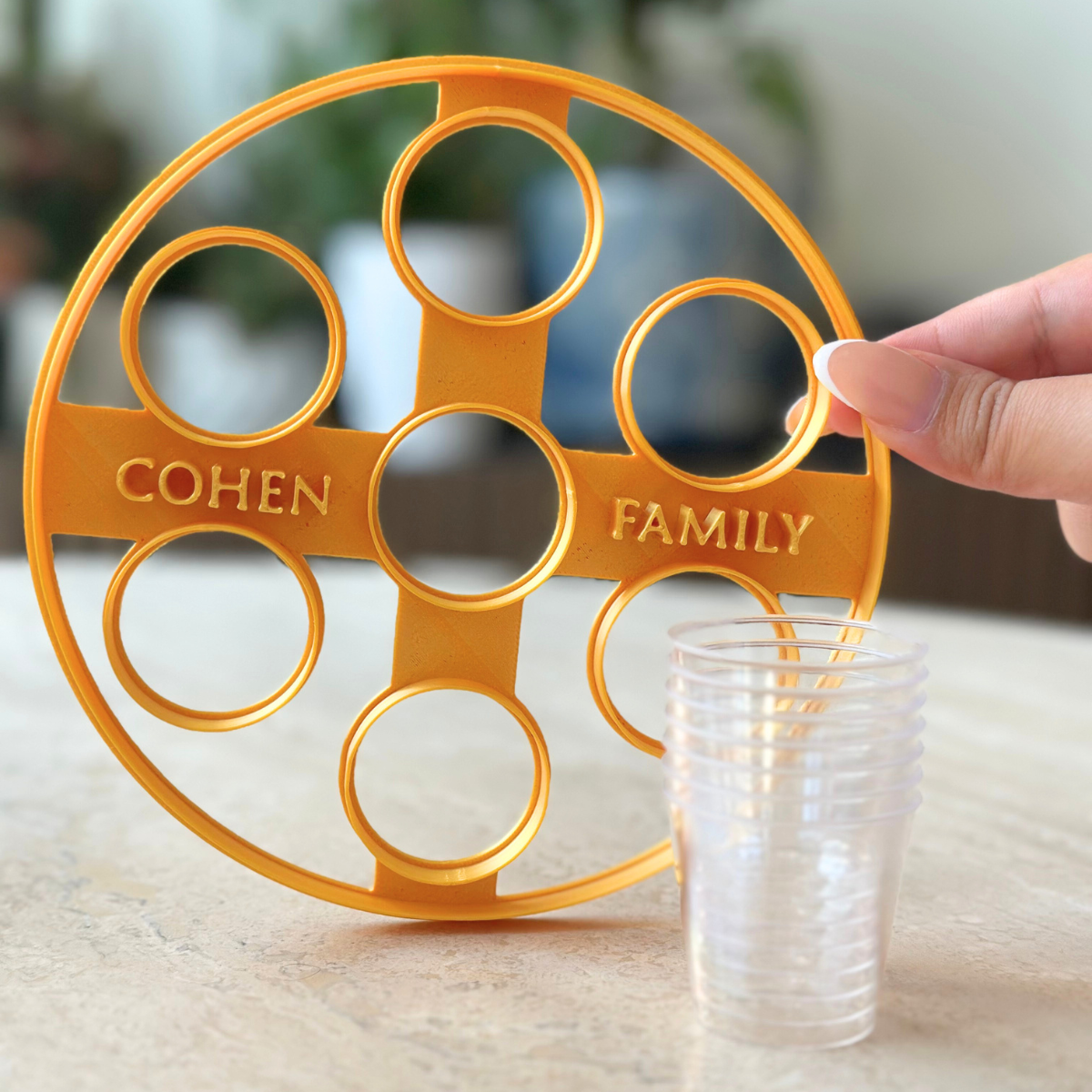 Roch Hachana - Emporte pièce pour plateau de séder personnalisé + vérines