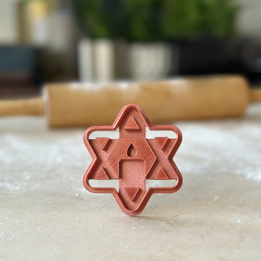 Shabbat - Magen David avec Bougie de Shabbat